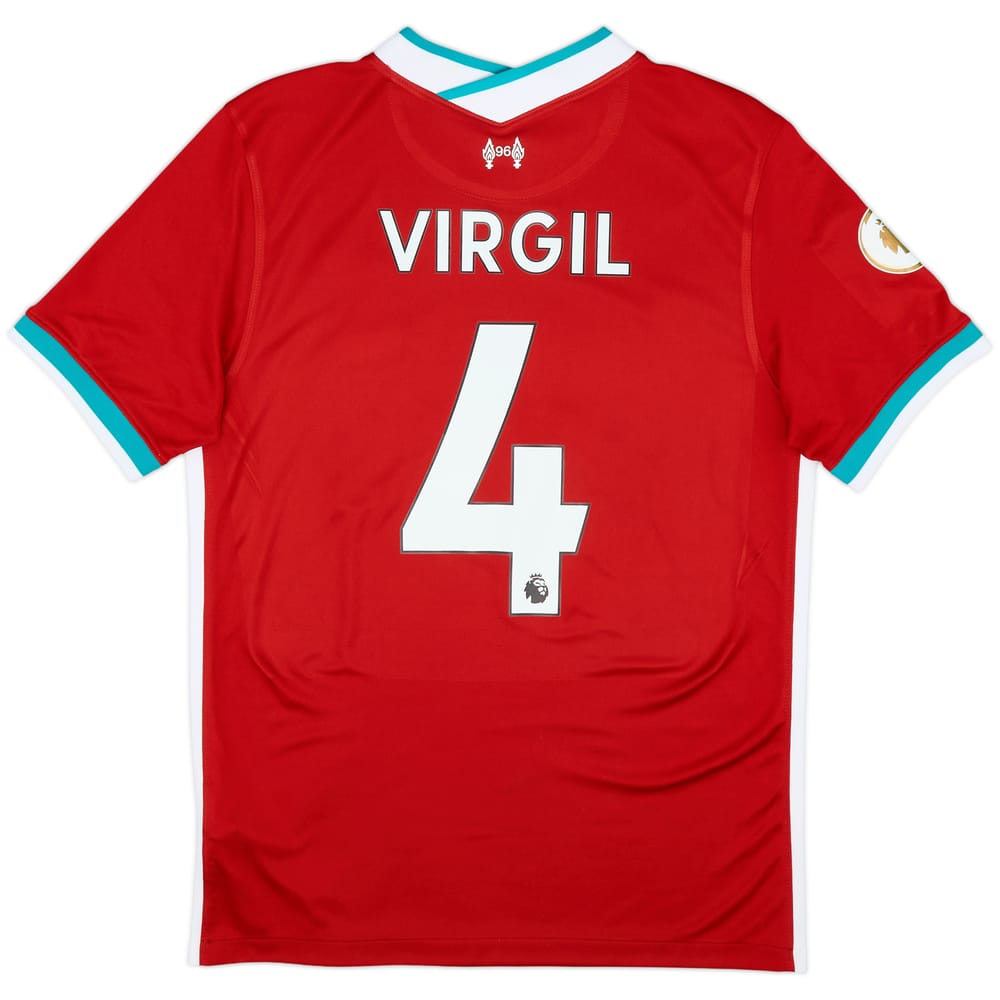 2020-21 Liverpool Home Shirt Virgil #4 - 8/10 - (M)