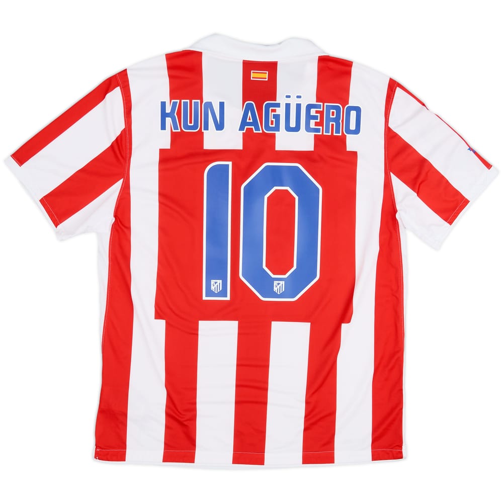 Camiseta de local del Atletico Madrid 2010-11 Kun Aguero #10 - 8/10 - (XL)