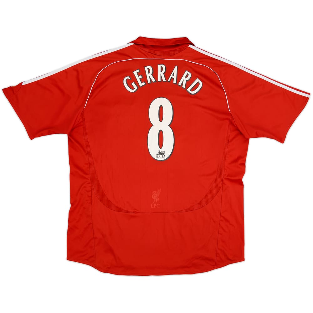 2006-08 Liverpool Home Shirt Gerrard #8 - 6/10 - (XL)