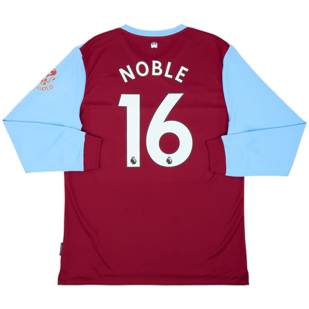 2019-20 West Ham Home L/S Shirt Noble #16 - 8/10 - (XL)