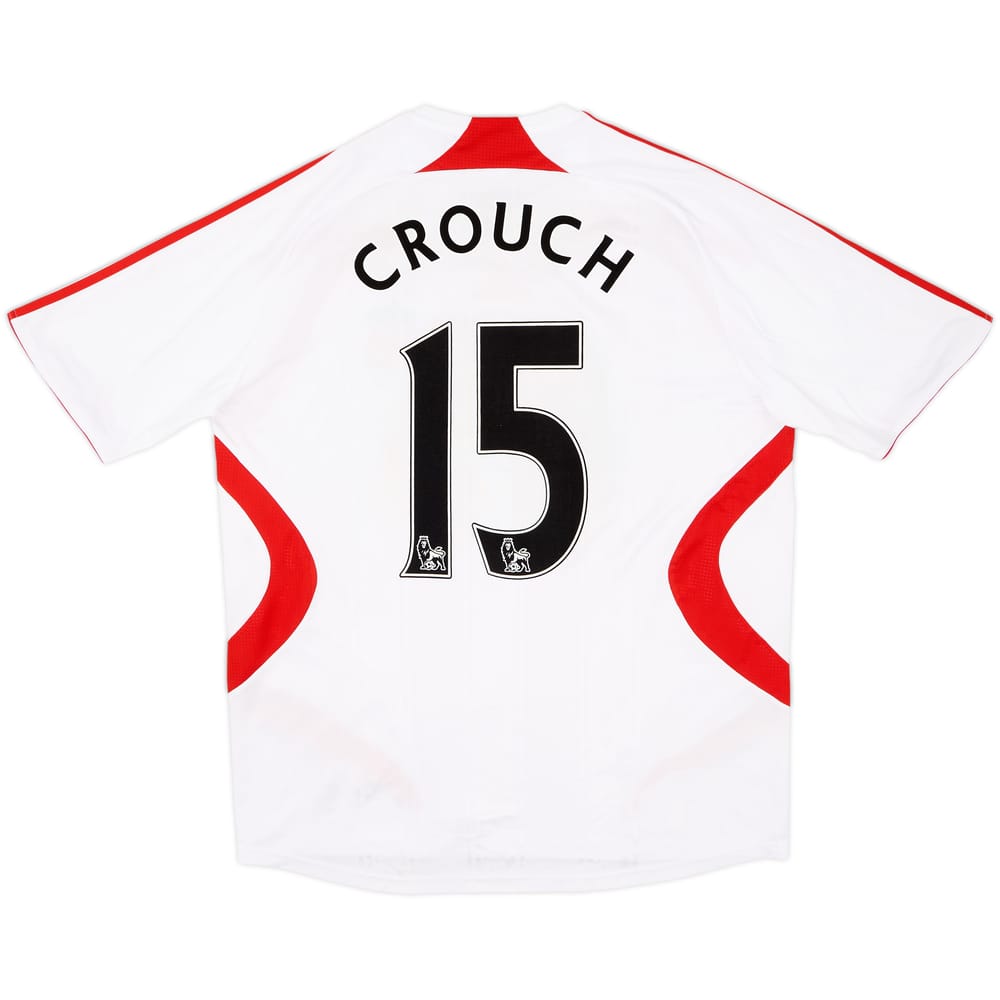 Camiseta de visitante del Liverpool 2007-08 Crouch #15 - 8/10 - (XL)