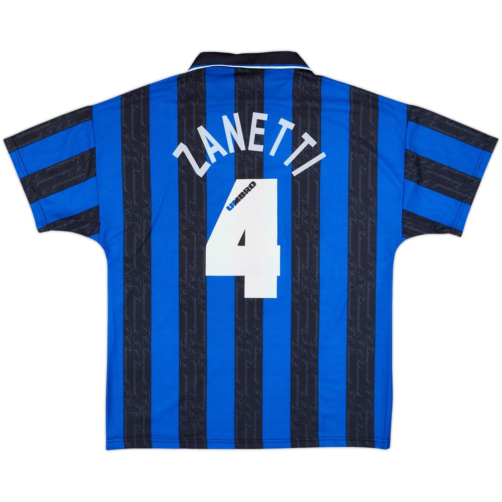 1996-97 Inter Milan Home Shirt Zanetti #4 - 8/10 - (L)