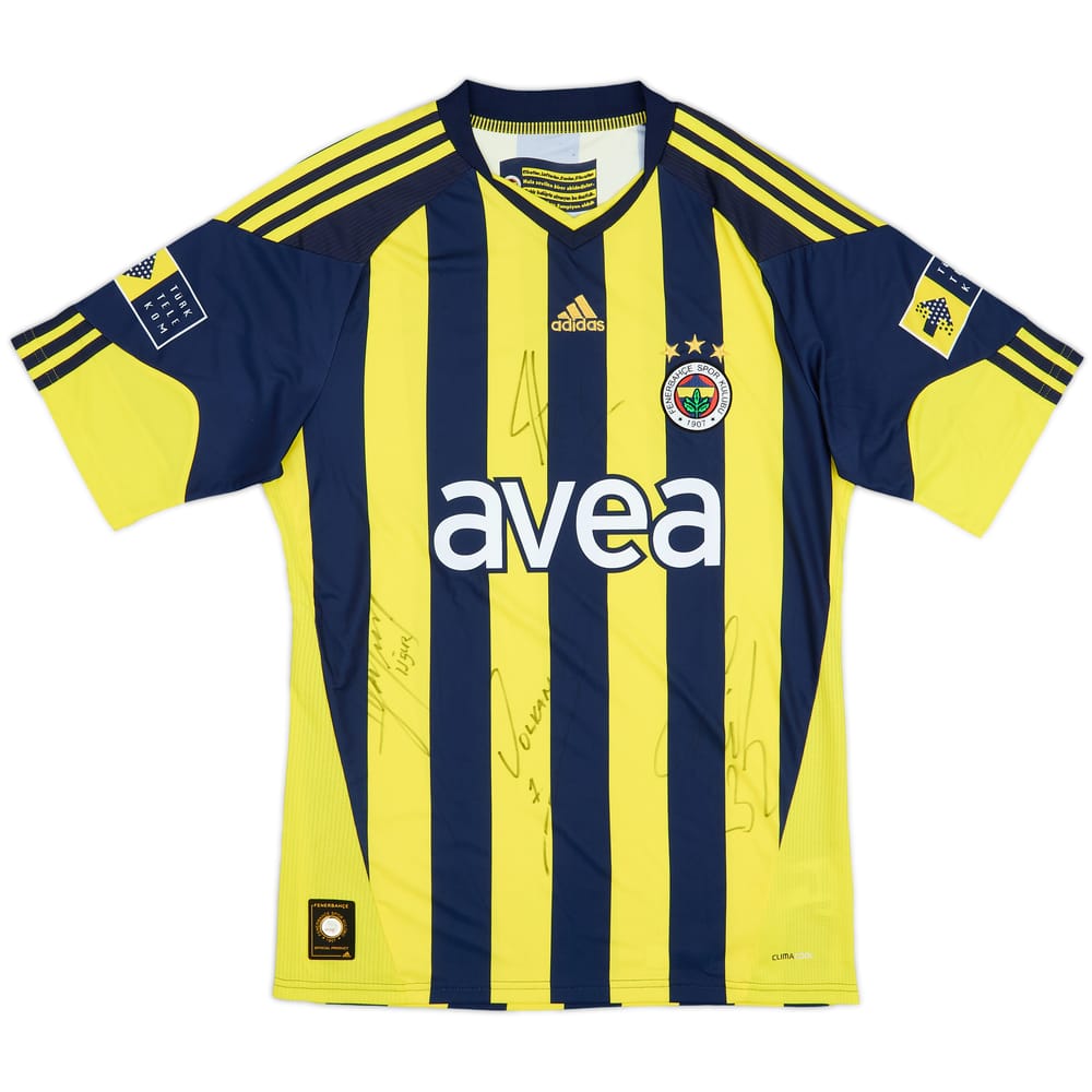 2010-11 Fenerbahce Squad Signed Home Shirt Felix Porsche - 7/10 - (M)