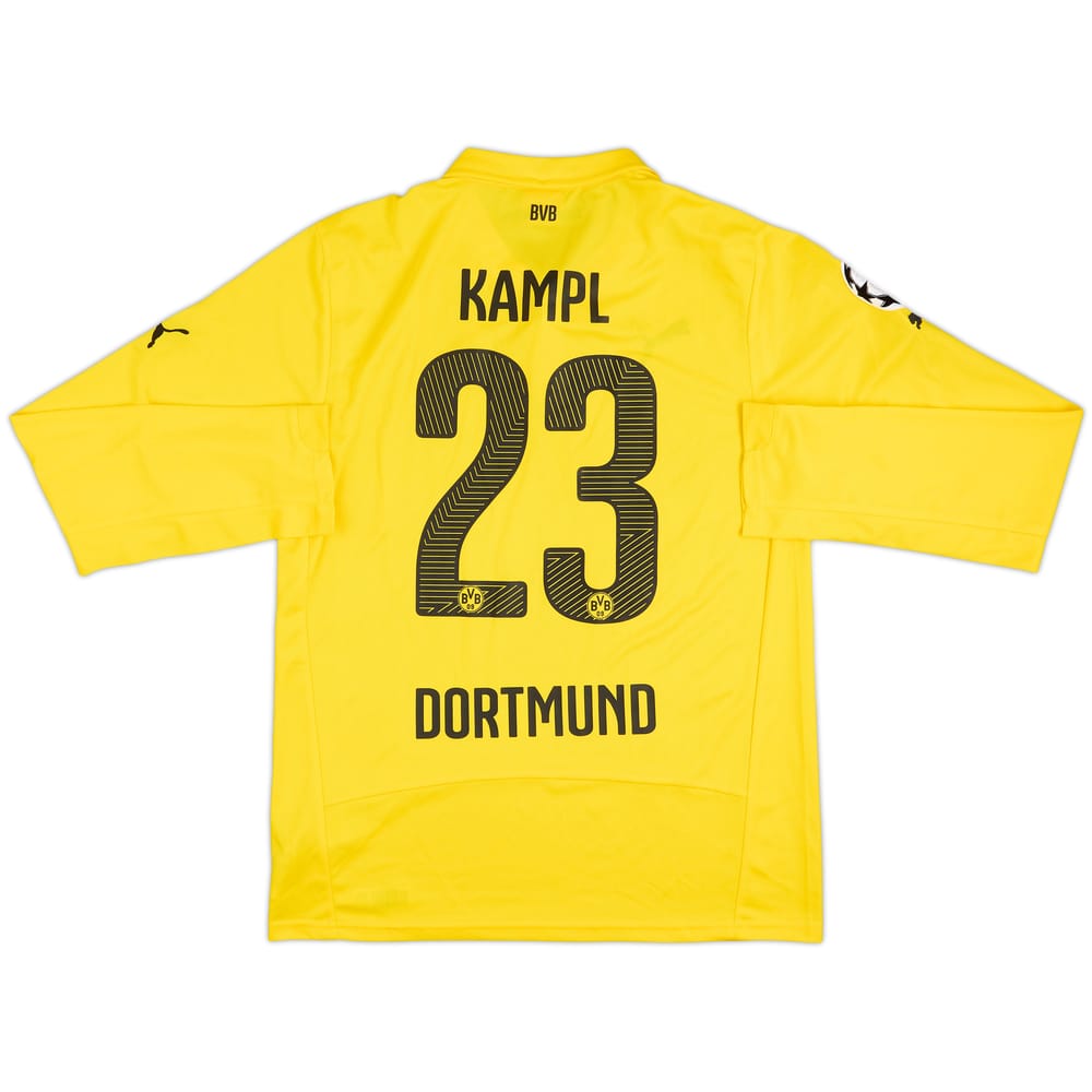 2014-15 Borussia Dortmund CL Home L/S Shirt Kampl #23 - 8/10 - (M)