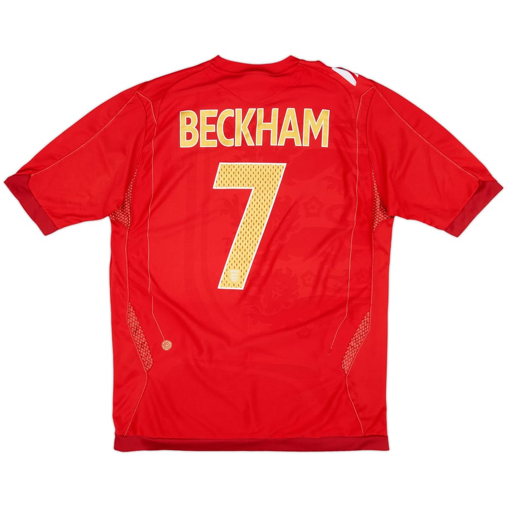 2006-08 England Away Shirt Beckham #7 - 8/10 - (M)