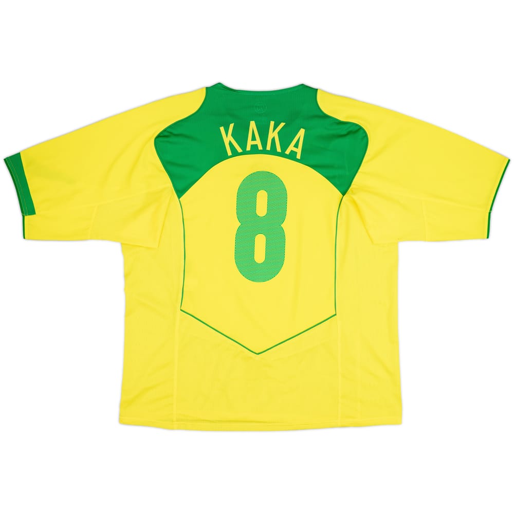 2004-06 Brazil Home Shirt Kaka #8 - 9/10 - (XXL)