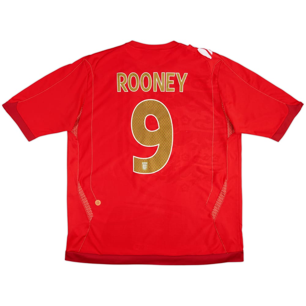 2006-08 England Away Shirt Rooney #9 - 4/10 - (XL)