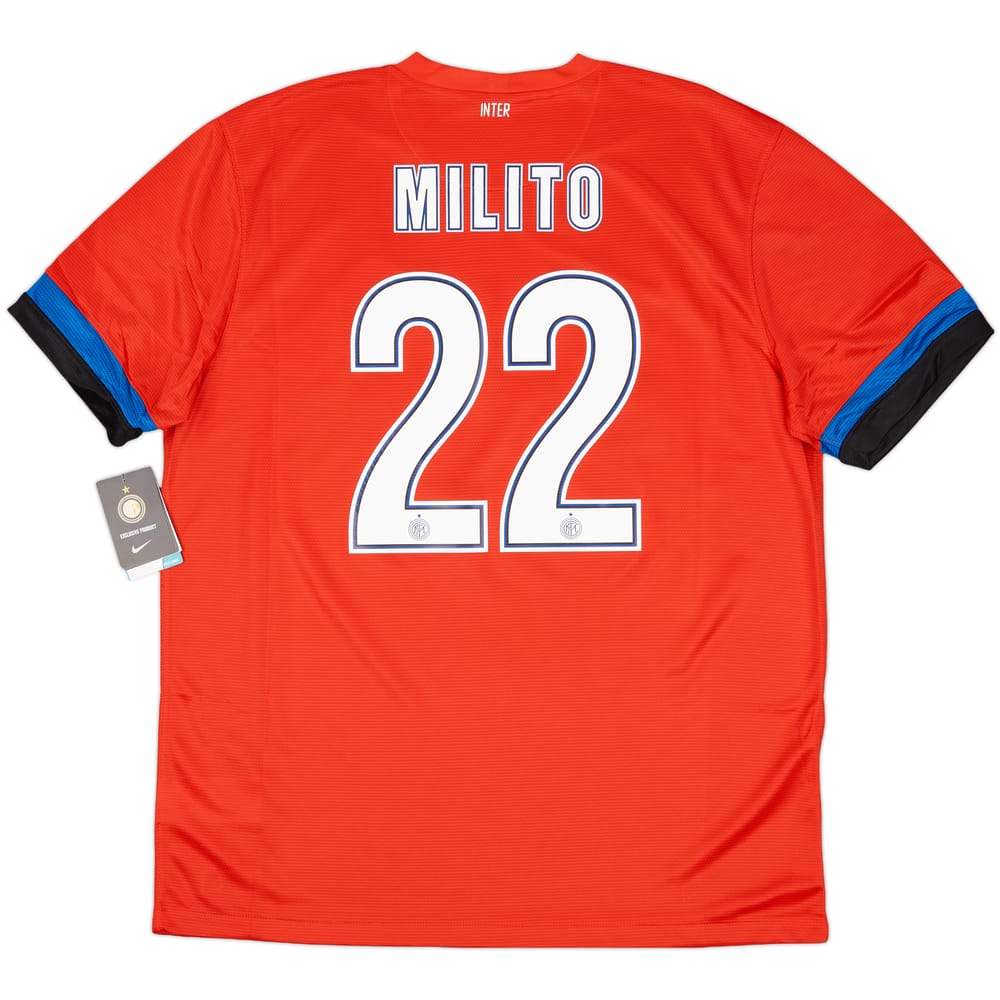 2012-13 Inter Milan Away Shirt Milito #22 (XL)