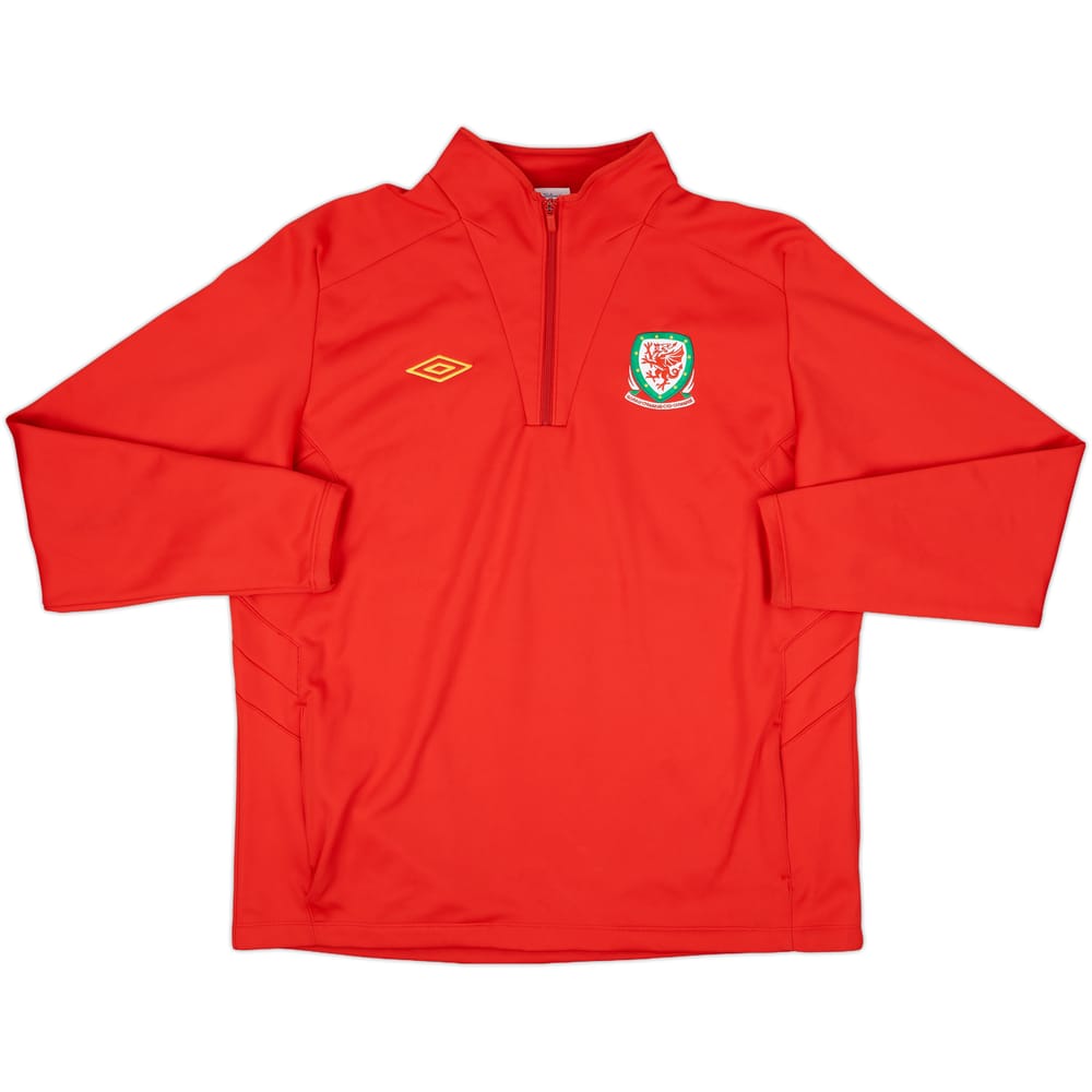 2012-13 Wales Umbro 1/4 Zip Drill Top - 8/10 - (XXL)
