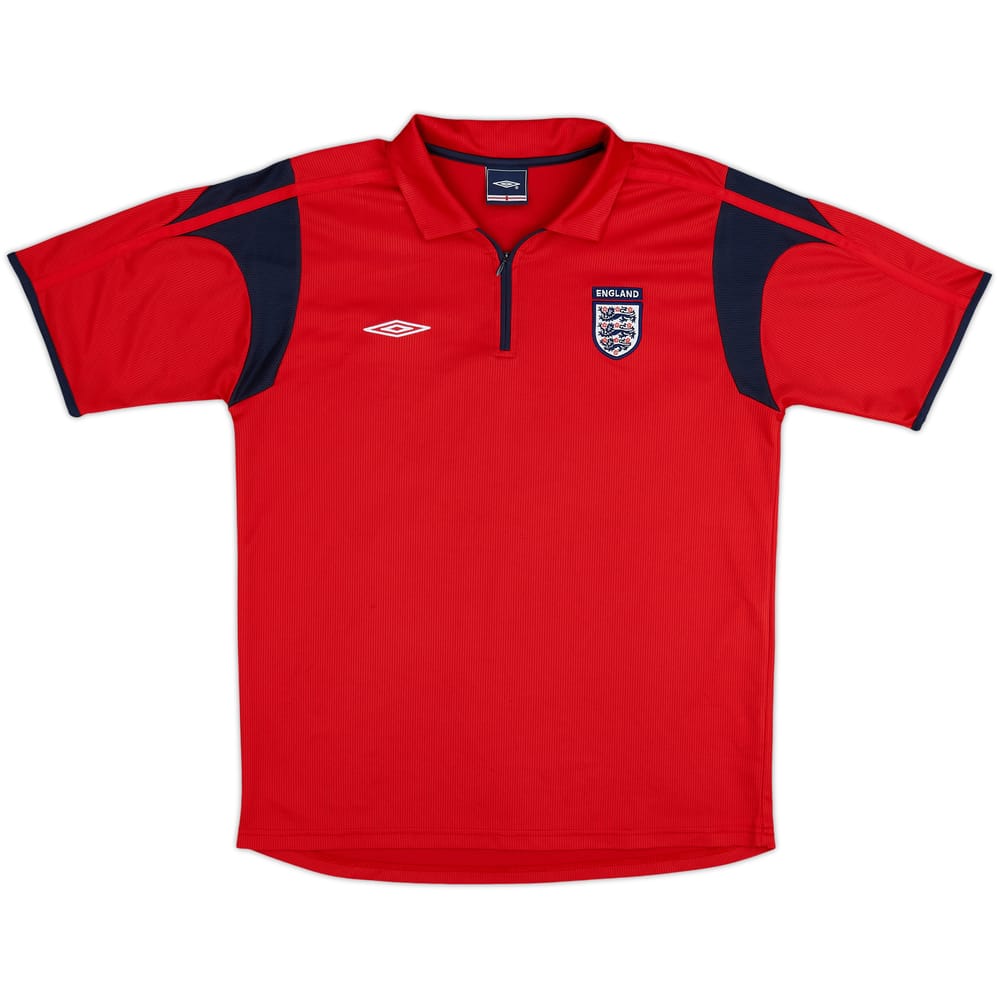 2006-07 England Umbro 1/4 Zip Polo Shirt - 9/10 - (M)