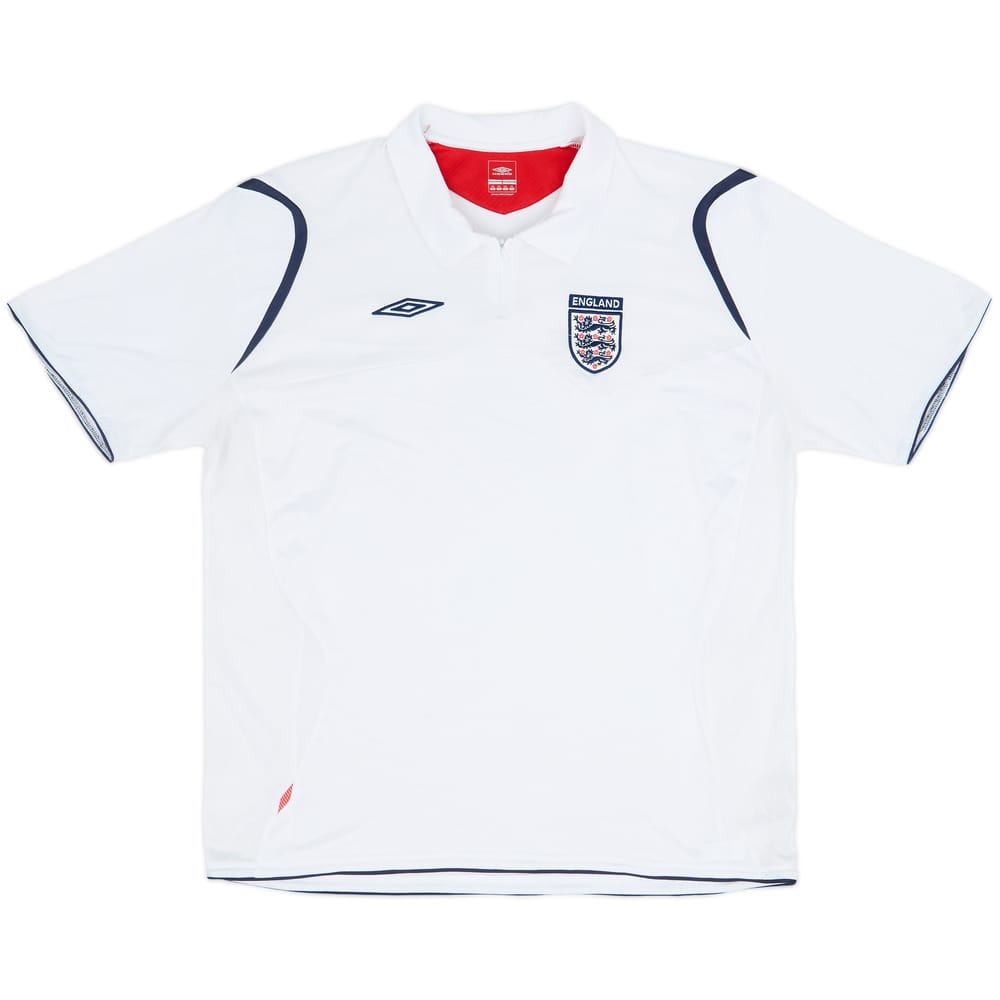 2004-05 England Umbro 1/4 Zip Polo Shirt - 8/10 - (XXL)