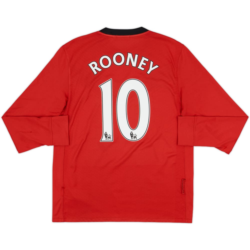 2009-10 Manchester United Home L/S Shirt Rooney #10 - 6/10 - (M)