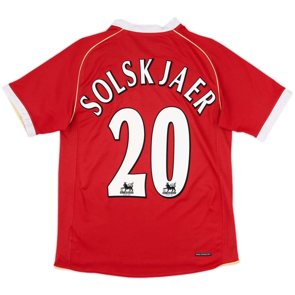 2006-07 Manchester United Home Shirt Solskjaer #20 - 6/10 - (S)