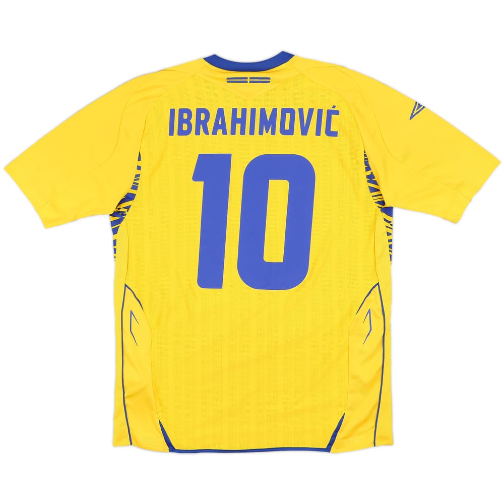 2007-09 Sweden Home Shirt Ibrahimovic #10 - 9/10 - (M)