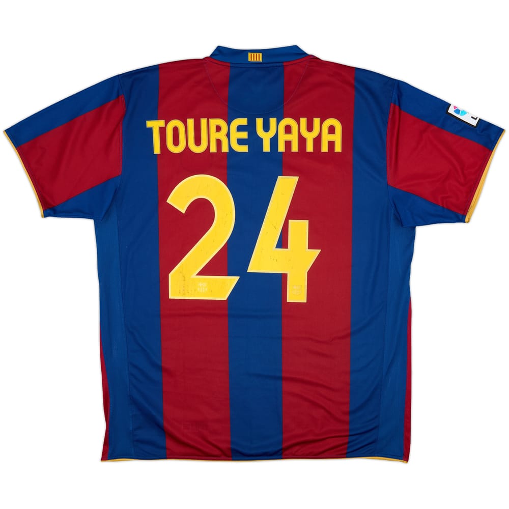 2008-09 Barcelona Home Shirt Toure Yaya #24 - 7/10 - (XXL)
