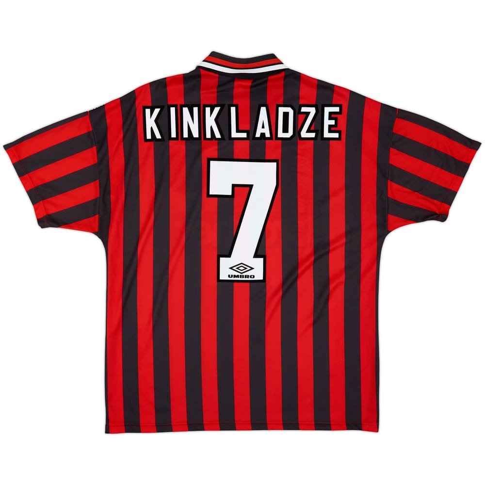 1994-96 Manchester City Away Shirt Kinkladze #7 - 9/10 - (XL)
