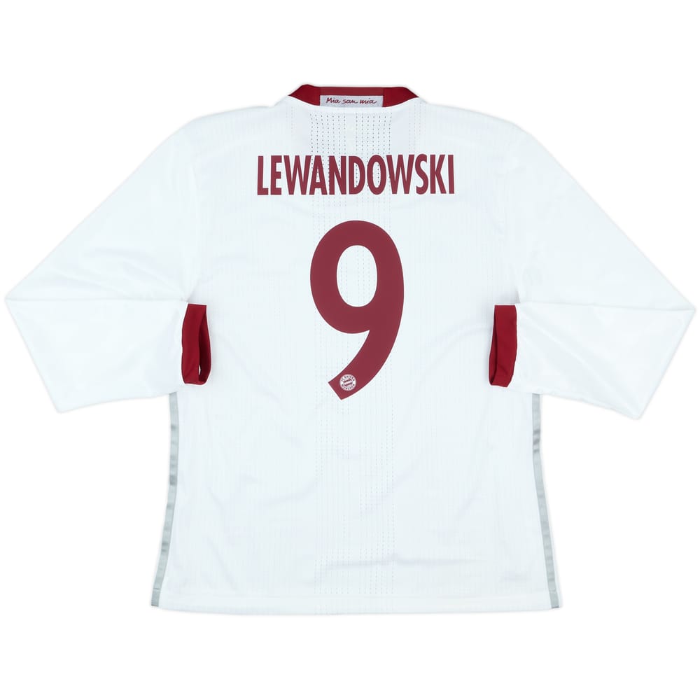 2016-17 Bayern Munich Player Issue Third L/S Shirt Lewandowski #9 - 10/10 - (M/L)