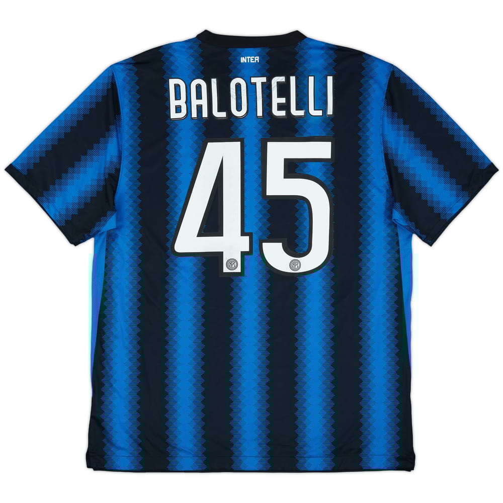 2010-11 Inter Milan Home Shirt Balotelli #45 - 5/10 - (XL)