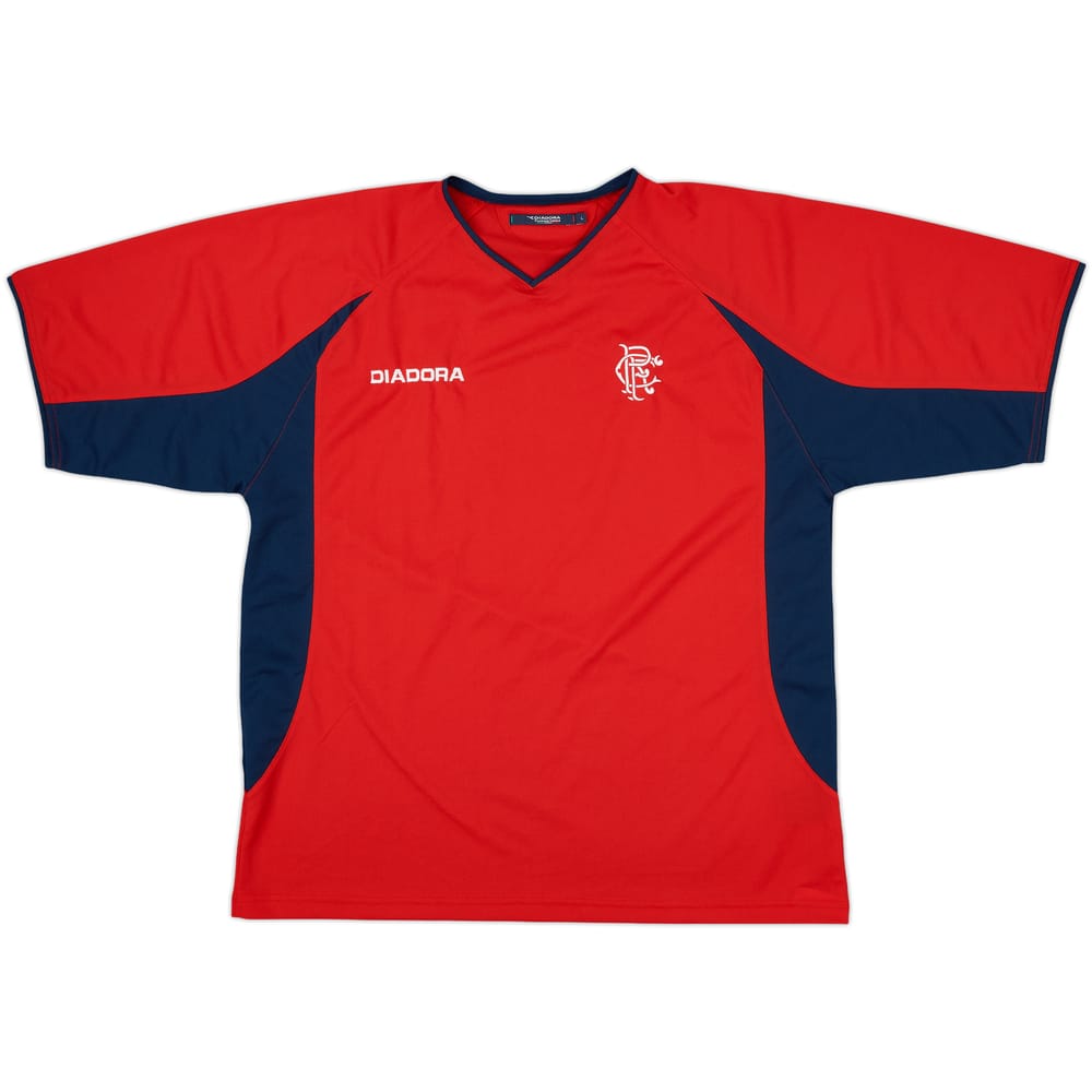 2002-03 Rangers Diadora Training Shirt - 9/10 - (L)