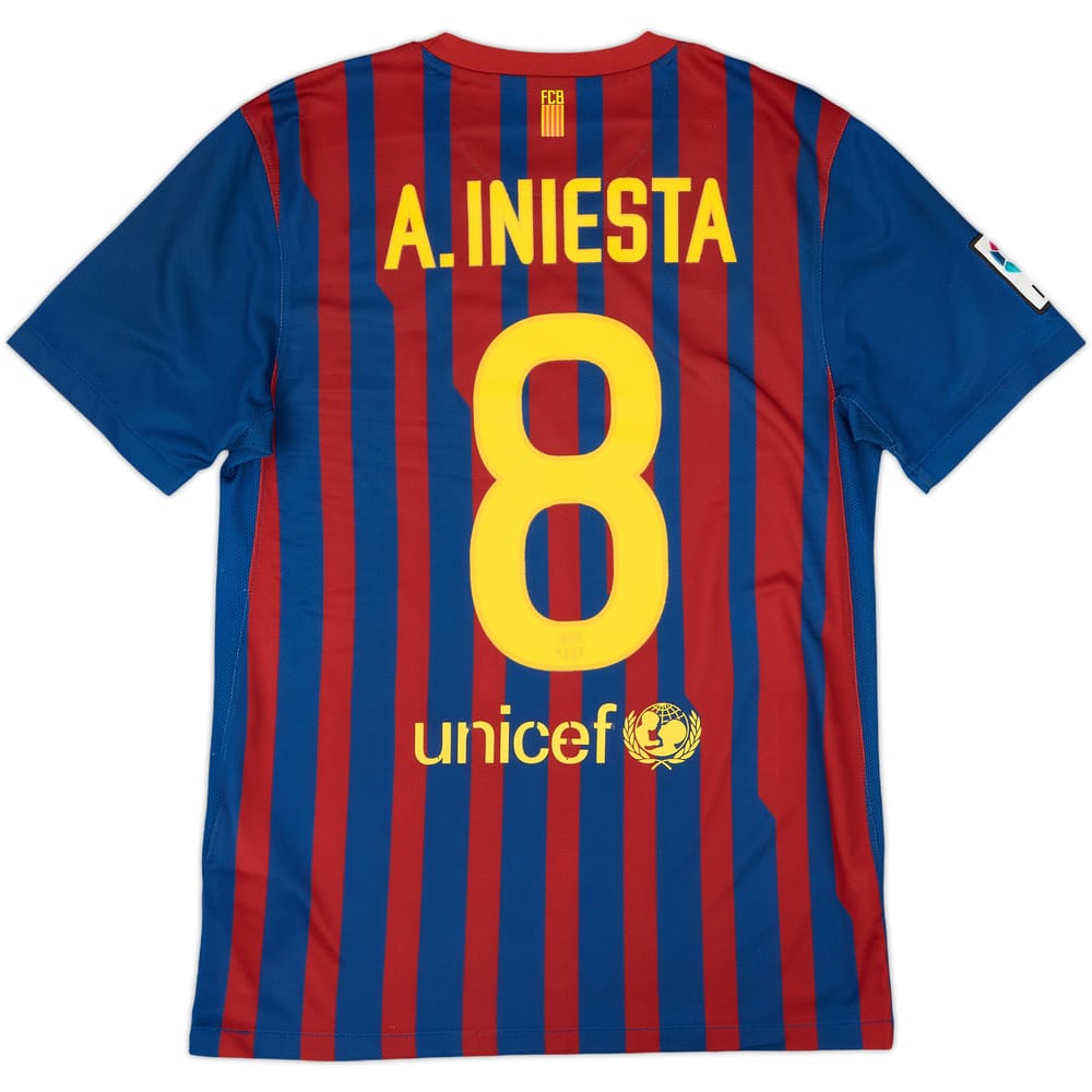 2011-12 Barcelona Home Shirt A.Iniesta #8 - 8/10 - (S)
