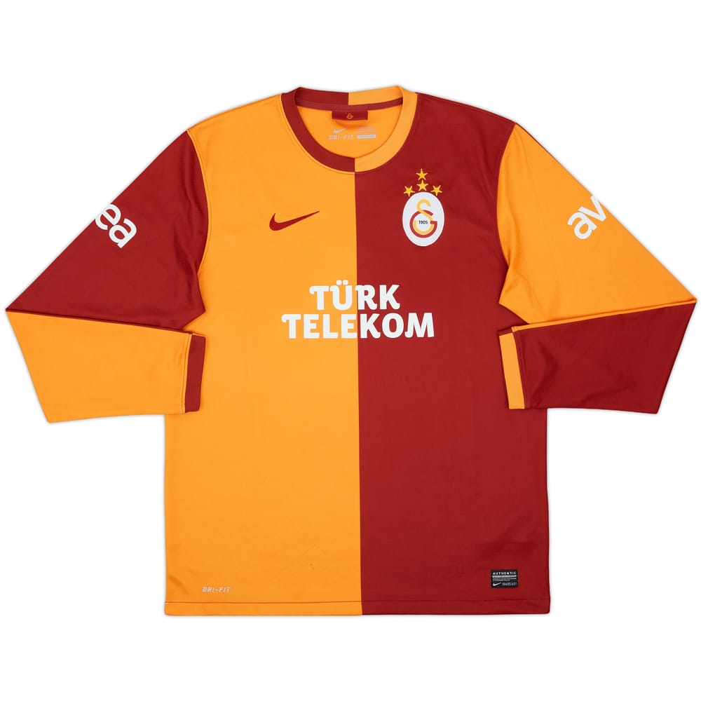 2013-14 Galatasaray Home L/S Shirt - 7/10 - (L)