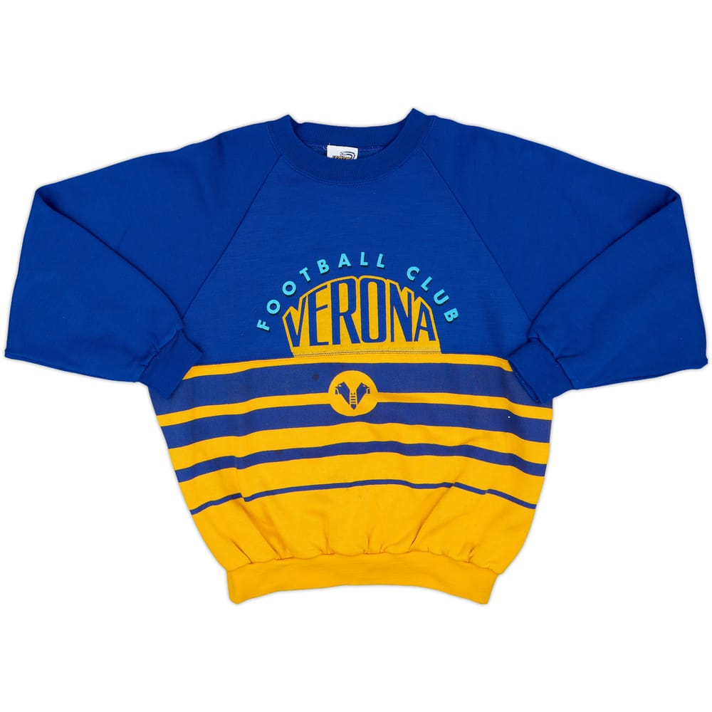 1990-91 Hellas Verona Le Felpe Dei Grandi Club Sweat Top - 7/10 - (XL)