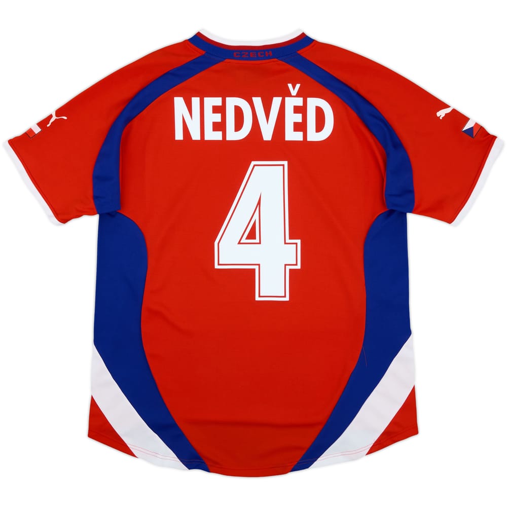 2000-02 Czech Republic Home Shirt Nedved #4 - 8/10 - (L)