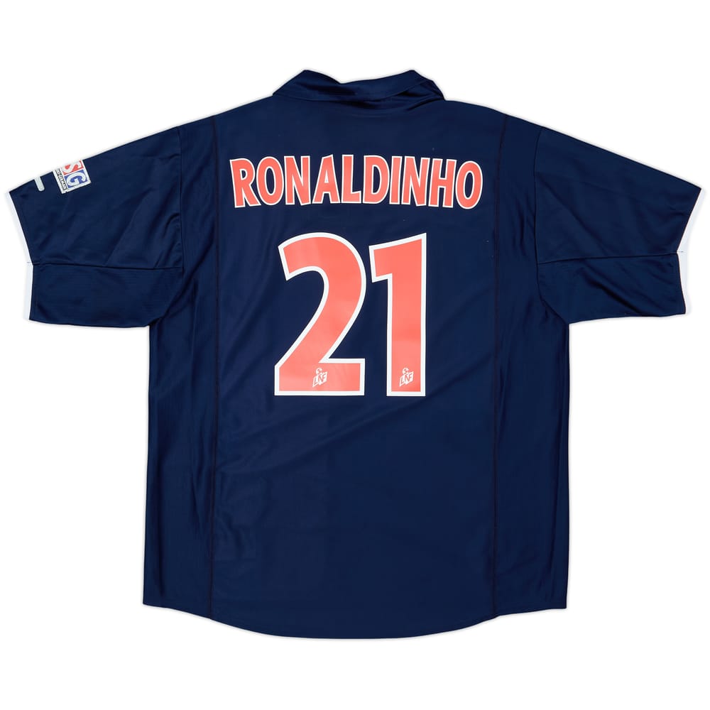 2001-02 Paris Saint-Germain Home Shirt Ronaldinho #21 - 6/10 - (XL)