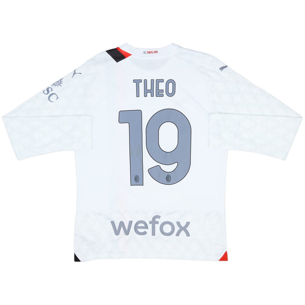2023-24 AC Milan Away L/S Shirt Theo #19 - 7/10 - (M)