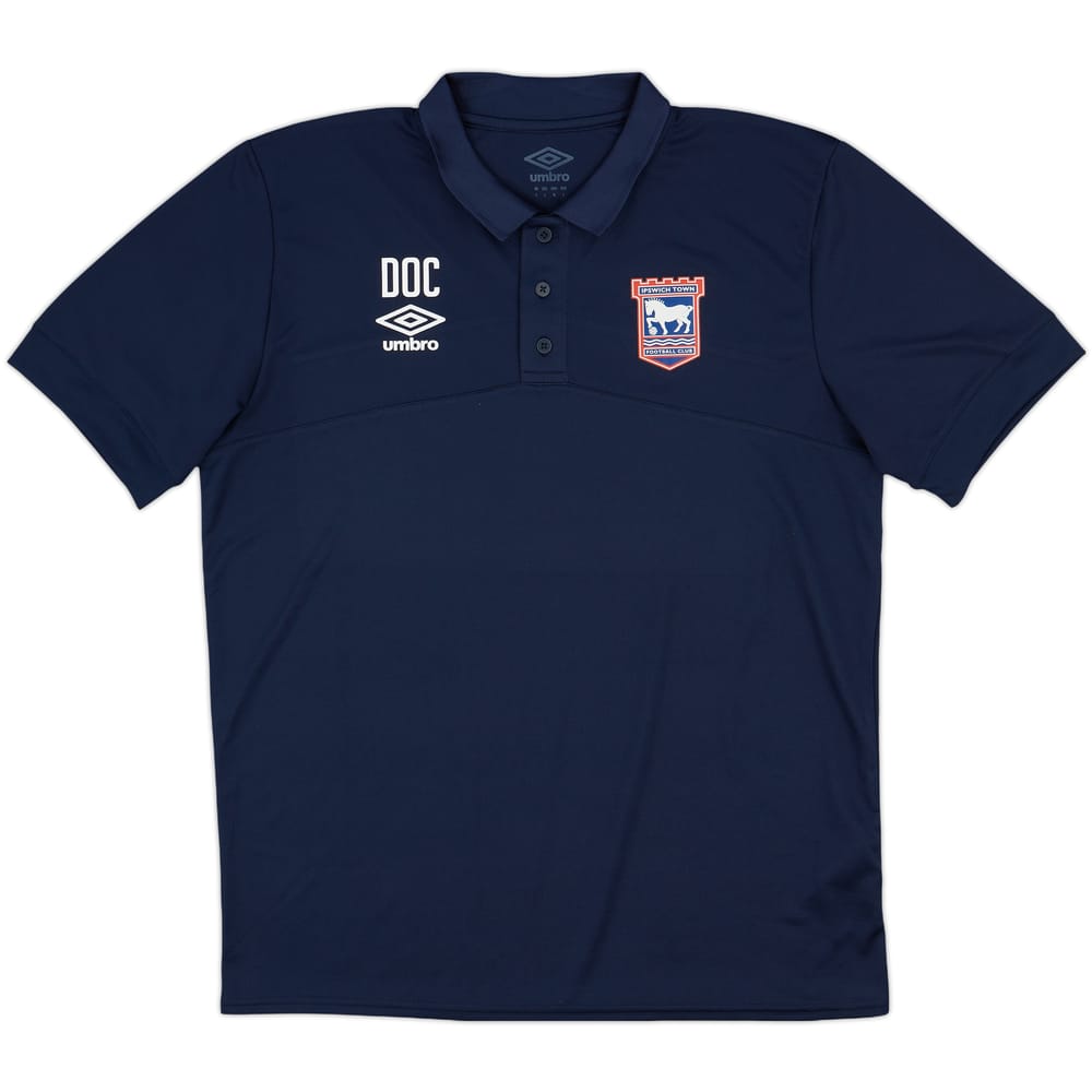 2019-20 Ipwich Staff Issue Umbro Polo Shirt 'DOC' - 9/10 - (L)