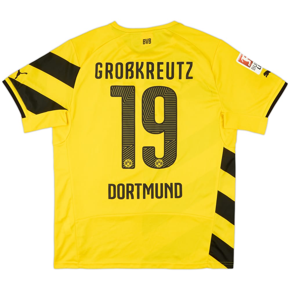 2014-15 Borussia Dortmund Home Shirt Grobkreutz #19 - 6/10 - (L)