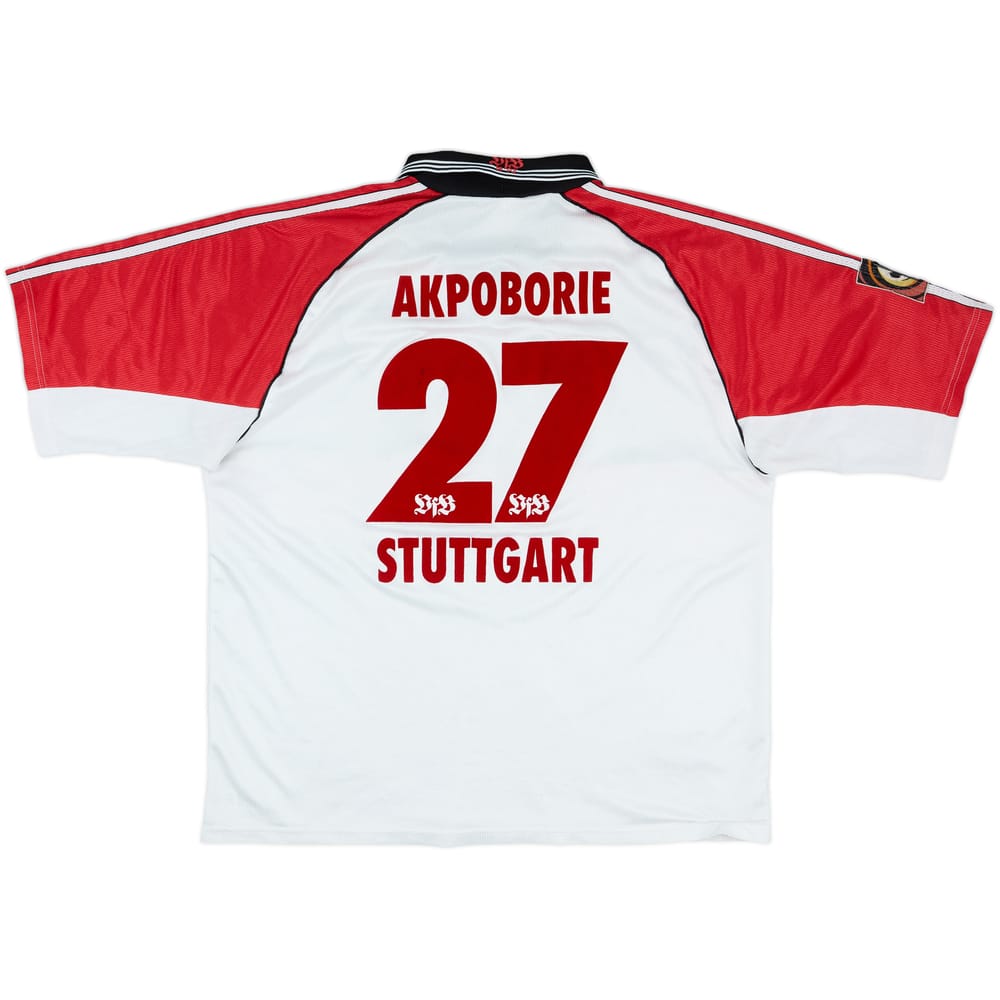 1998-99 Stuttgart Home Shirt Akpoborie #27 - 7/10 - (XL)