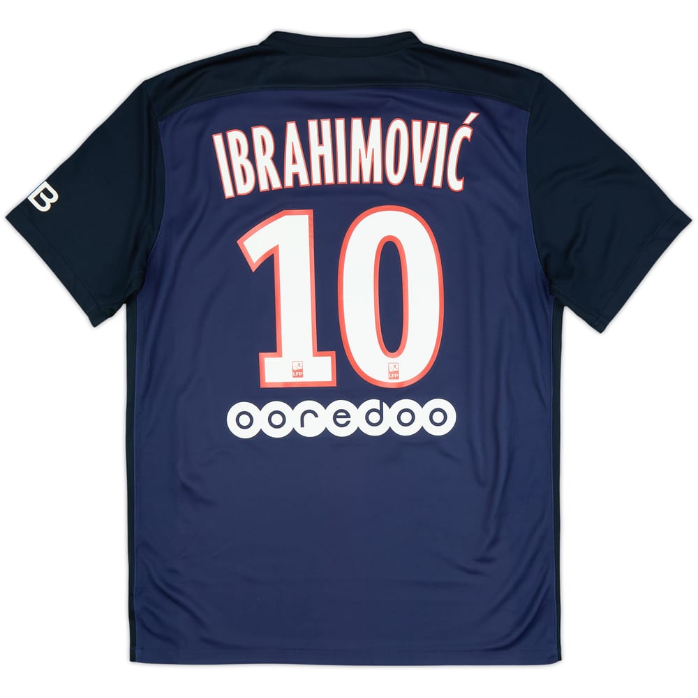 2015-16 Paris Saint-Germain Home Shirt Ibrahimovic #10 - 9/10 - (M)