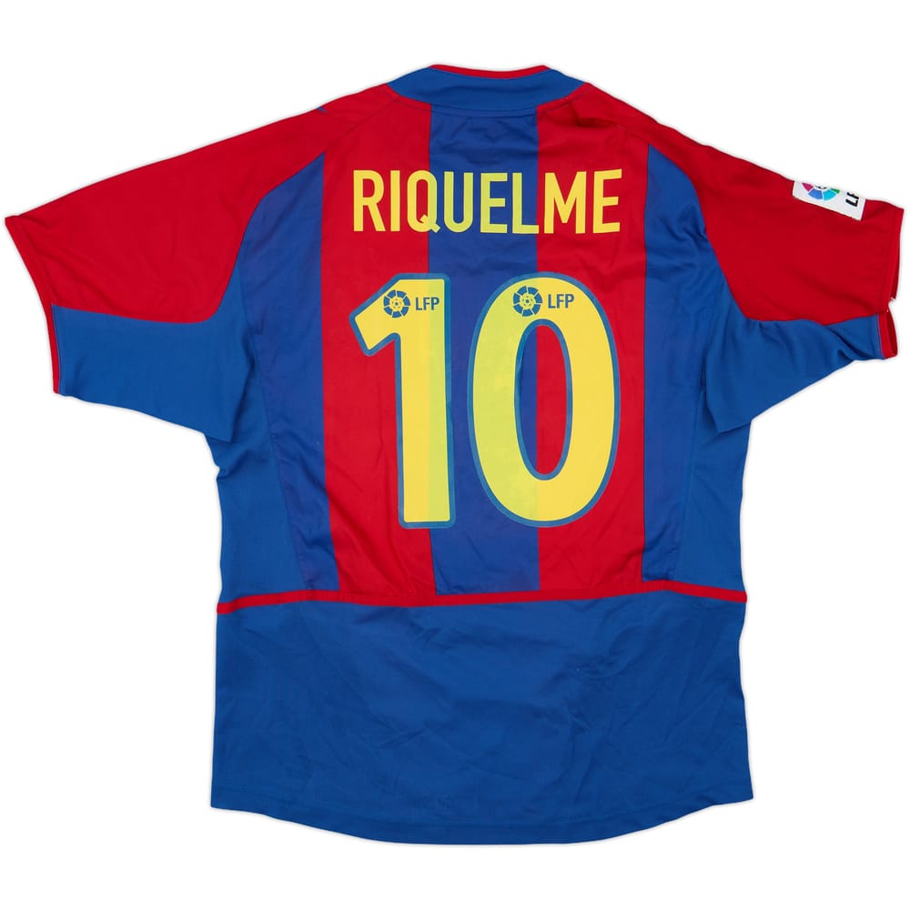2002-03 Barcelona Home Shirt Riquelme #10 - 7/10 - (S)