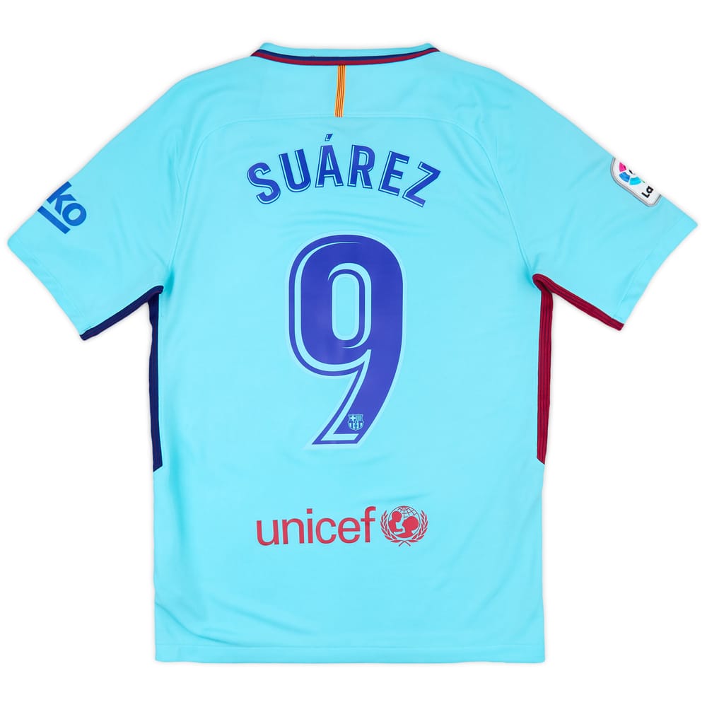 2017-18 Barcelona Away Shirt Suarez #9 - 7/10 - (S)