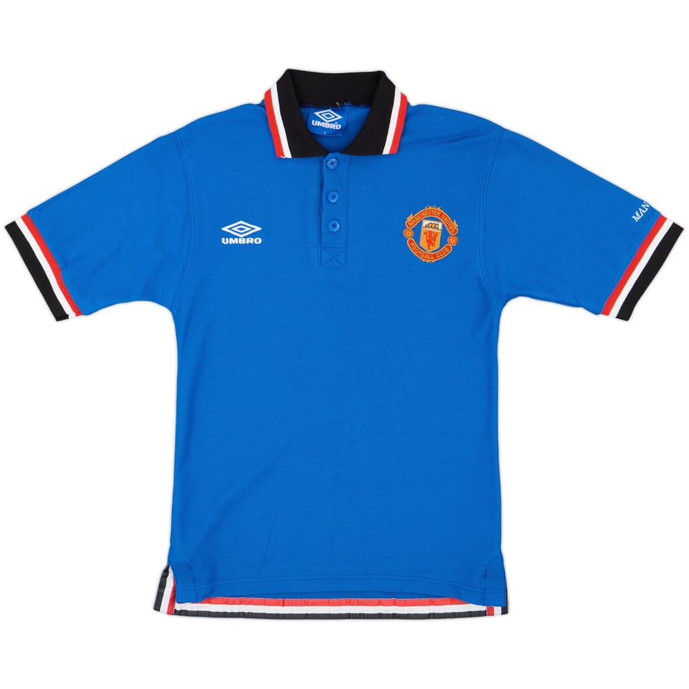 1996-97 Manchester United Umbro Polo Shirt - 8/10 - (Y)
