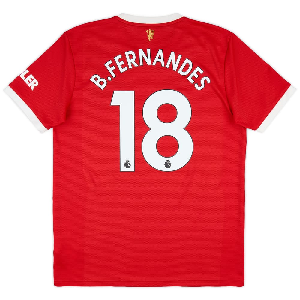 2021-22 Manchester United Home Shirt B.Fernandes #18 - 9/10 - (L)