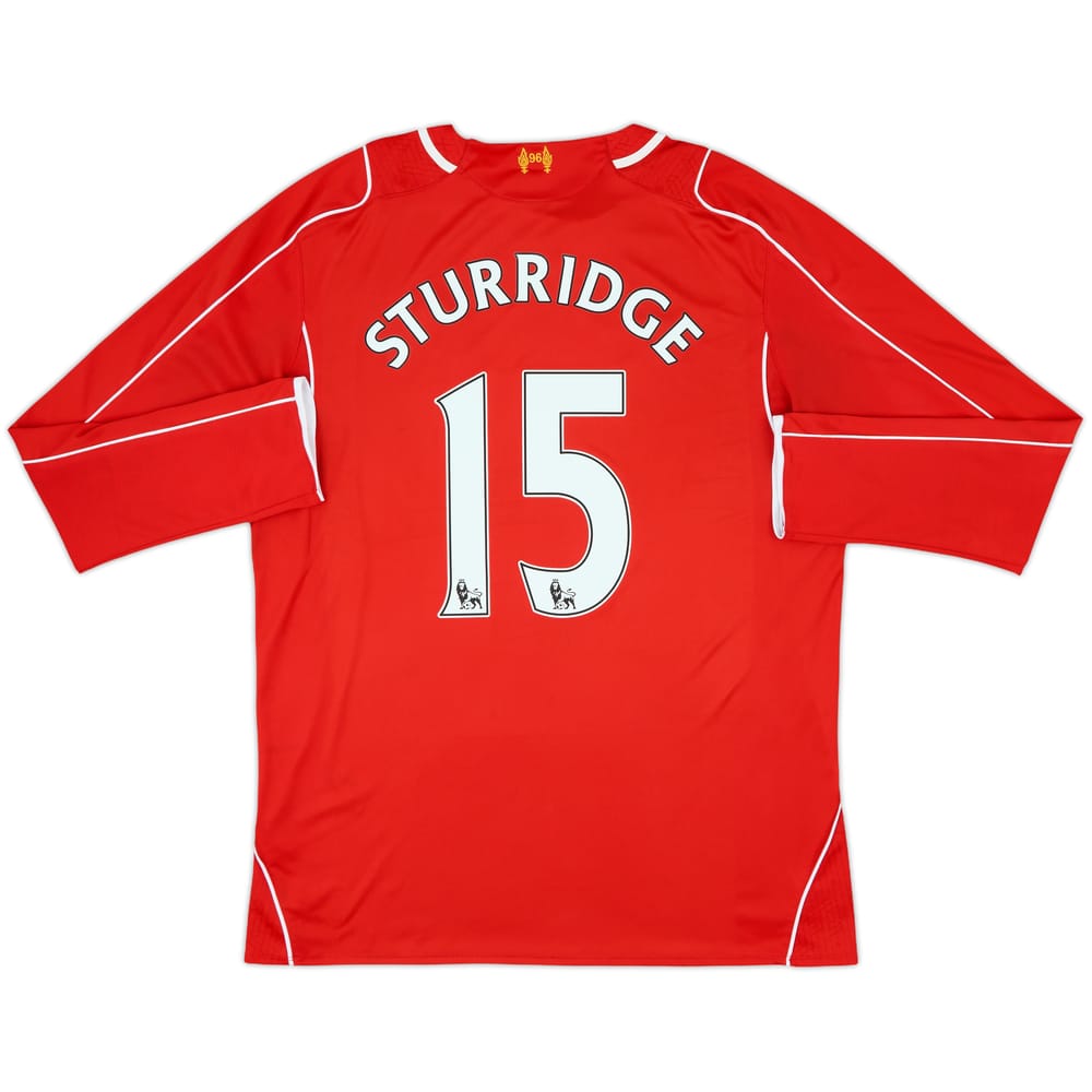 2014-15 Liverpool Home L/S Shirt Sturridge #15 - 7/10 - (XL)