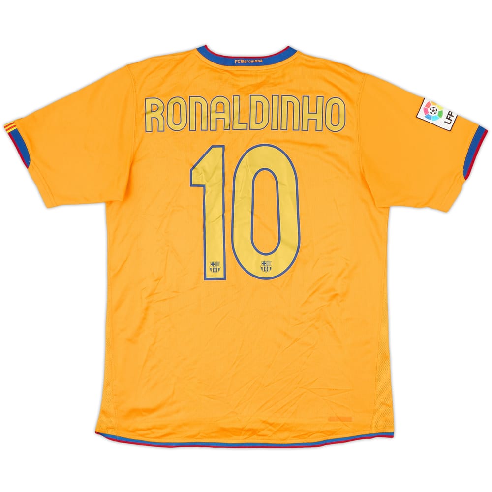2006-08 Barcelona Away Shirt Ronaldinho #10 - 7/10 - (M)