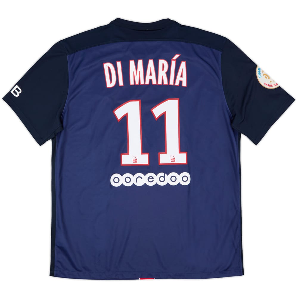2015-16 Paris Saint-Germain Home Shirt Di Maria #11 - 7/10 - (XL)