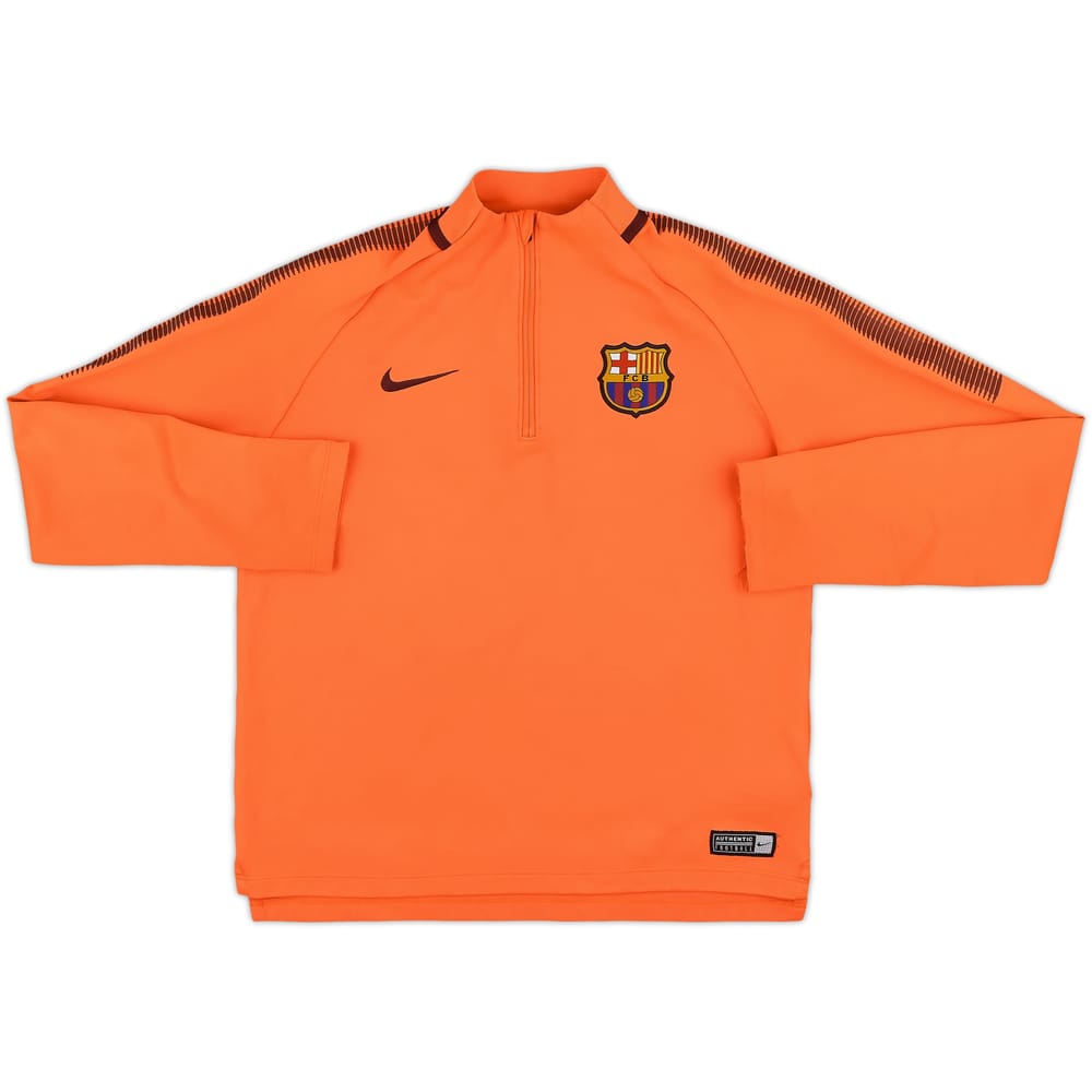 2017-18 Barcelona Nike 1/4 Zip Drill Top - 9/10 - (L.Boys)