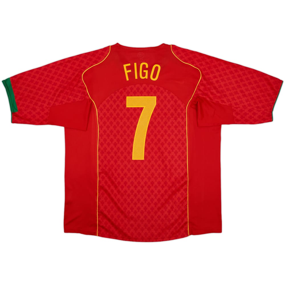 2004-06 Portugal Home Shirt Figo #7 - 10/10 - (XXL)