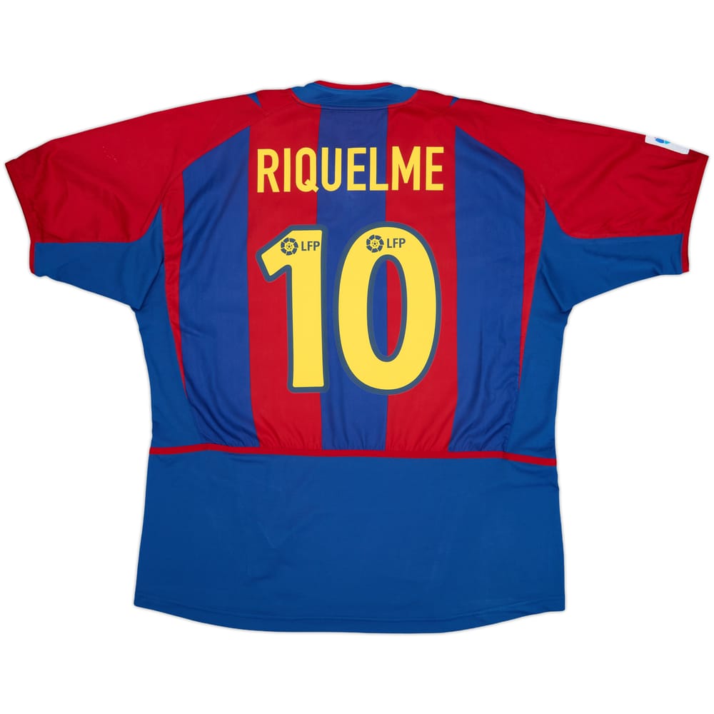 2002-03 Barcelona Home Shirt Riquelme #10 - 8/10 - (XL)