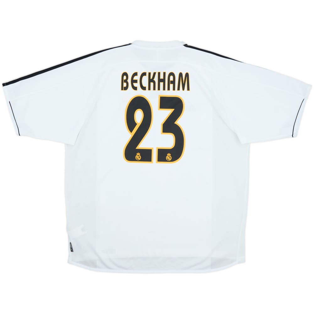 2003-04 Real Madrid Home Shirt Beckham #23 - 7/10 - (XL)