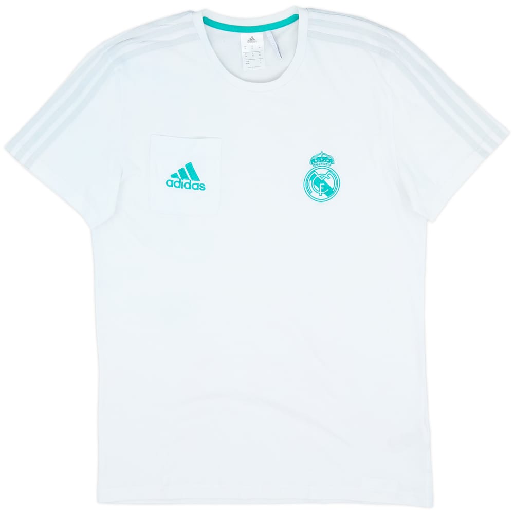 2017-18 Real Madrid adidas Cotton Tee - 9/10 - (M)
