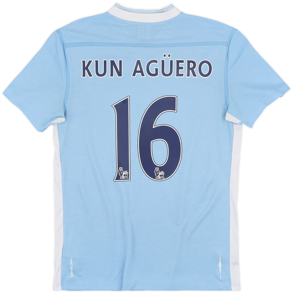 2011-12 Manchester City Home Shirt Kun Aguero #16 - 8/10 - (M)