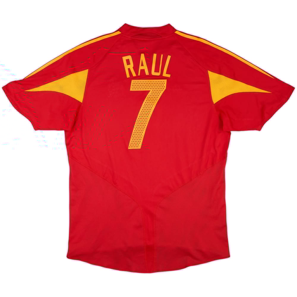 2004-06 Spain Home Shirt Raul #7 - 8/10 - (XL)