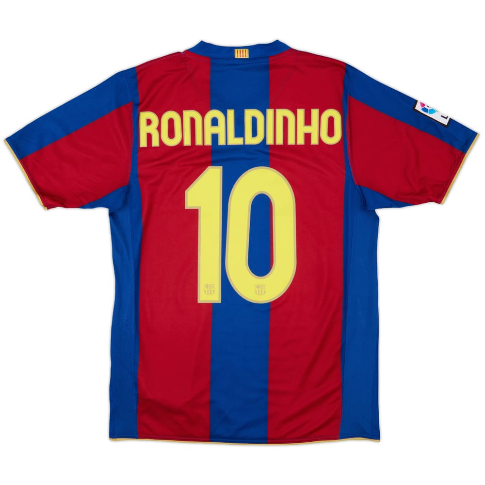 2007-08 Barcelona Home Shirt Ronaldinho #10 - 10/10 - (M)