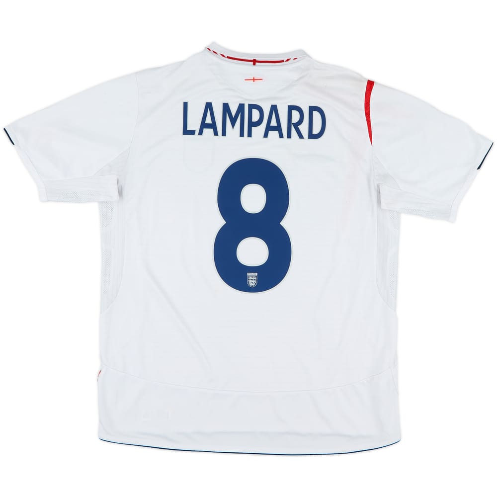 2005-07 England Home Shirt Lampard #8 - 6/10 - (XL)