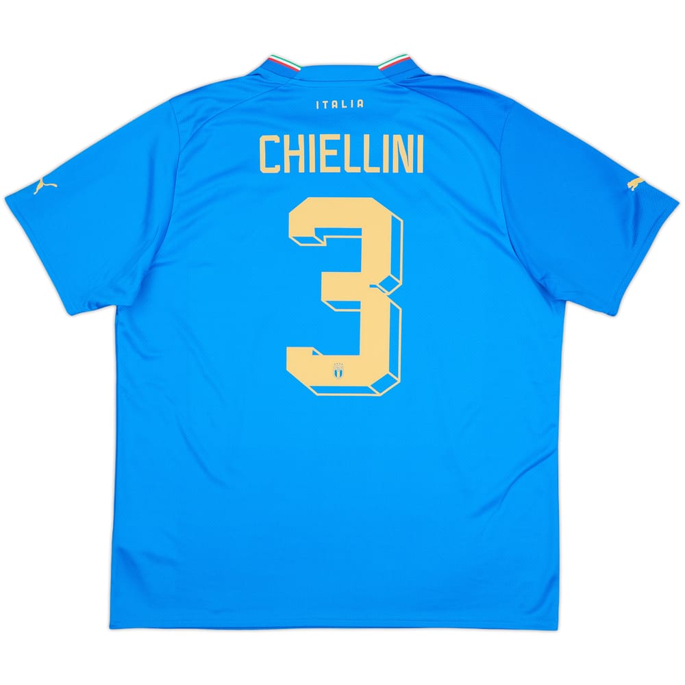 2022-23 Italy Home Shirt Chiellini #3 - 9/10 - (XL)